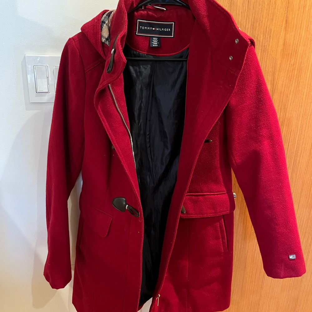 ♥️♥️ Tommy Hilfiger Red Women's Coat - (S)